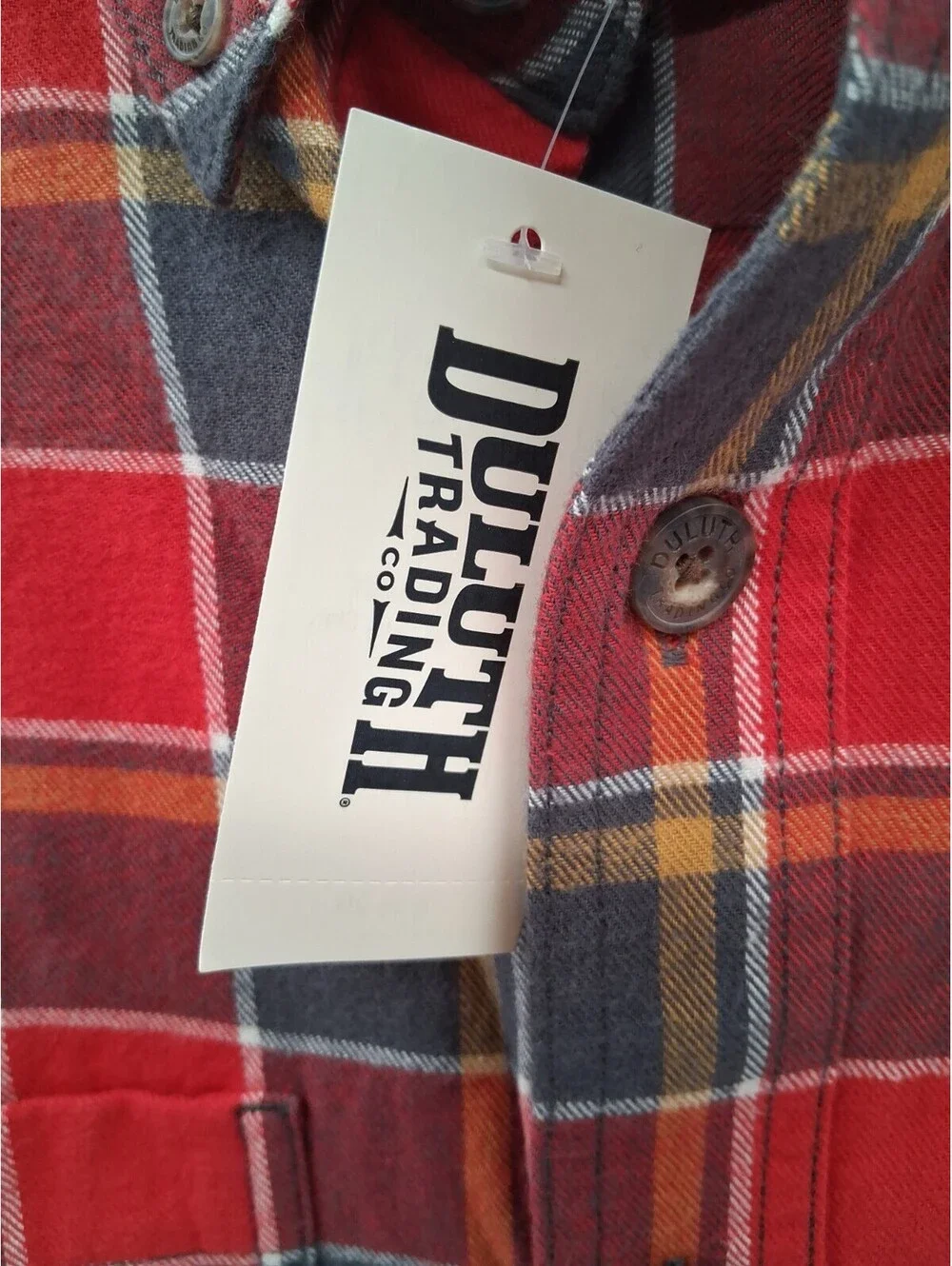 Duluth Flannel Shirt Men’s Medium Tall Red Free Swingin' Relaxed Fit Work Plaid